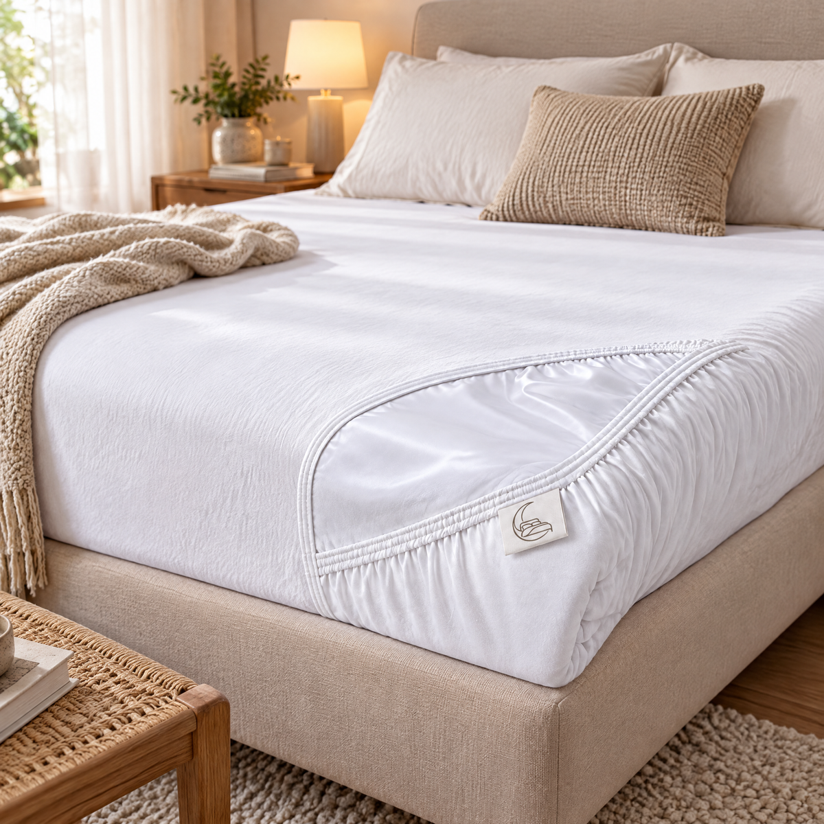 Velmoraeqw™ PureGuard Fitted Mattress Protector – Soft Surface Bed Cover with Elasticized Deep-Pocket Skirt