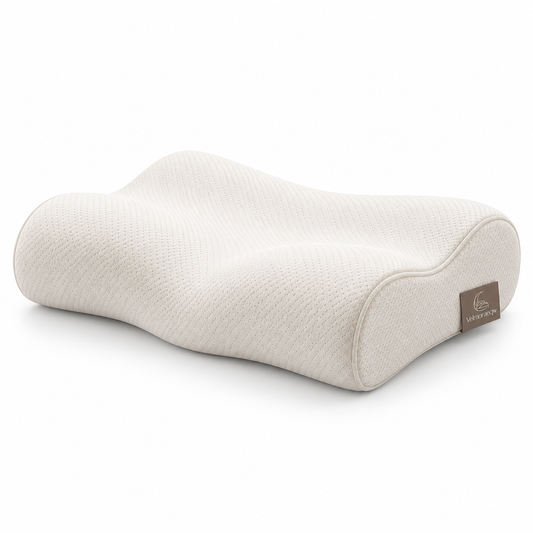 Velmoraeqw™ CloudCurve Ergonomic Contour Pillow – Breathable Neck & Shoulder Support Sleeping Pillow with Sculpted Comfort Design