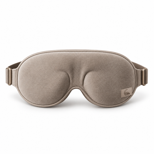 Velmoraeqw™ MoonEase 3D Contoured Sleep Mask – Pressure-Free Eye Cup Design with Adjustable Strap & Soft Comfort Fabric
