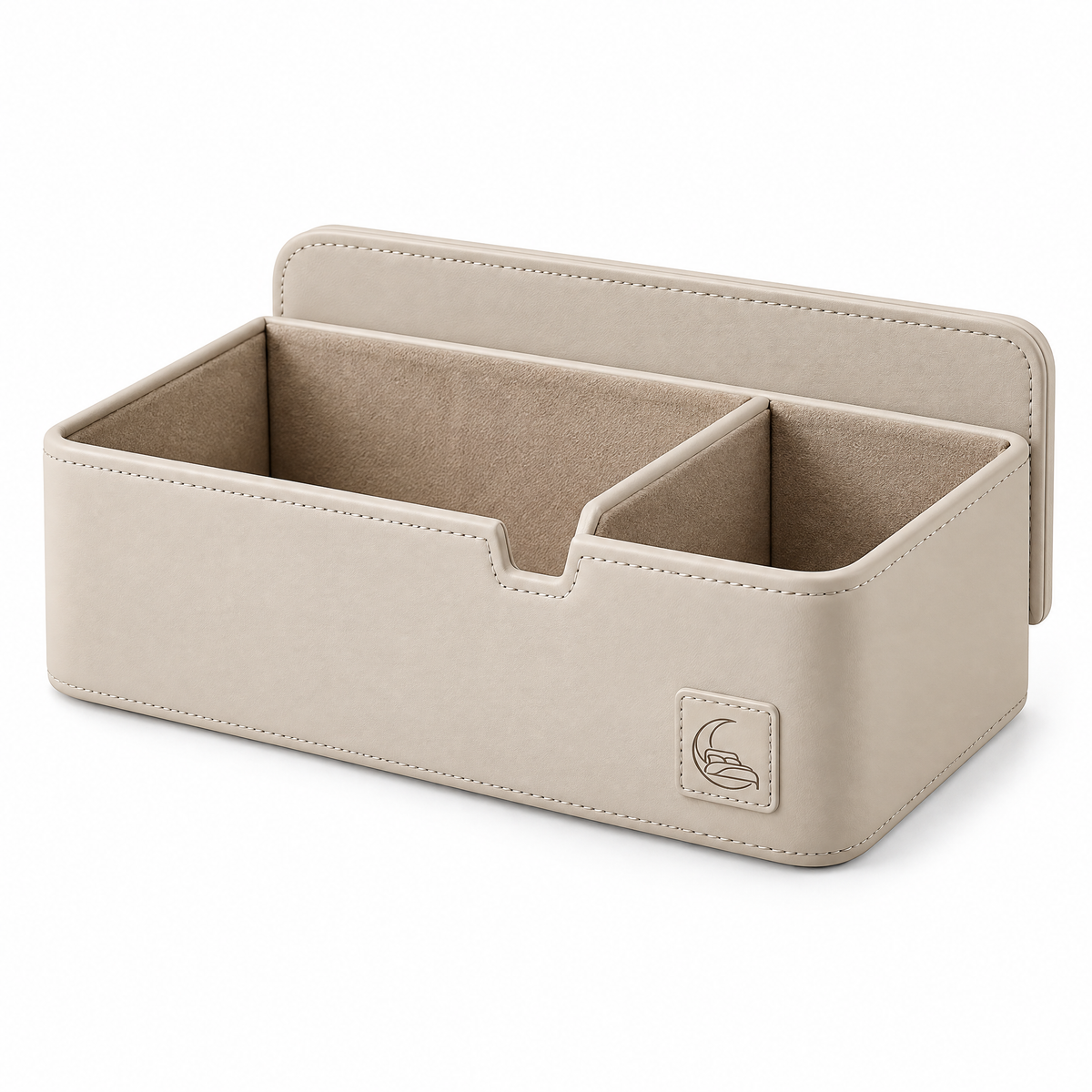 Velmoraeqw™ Bedside Essentials Organizer – Structured Multi-Compartment Nightstand Storage Box with Soft Lined Interior
