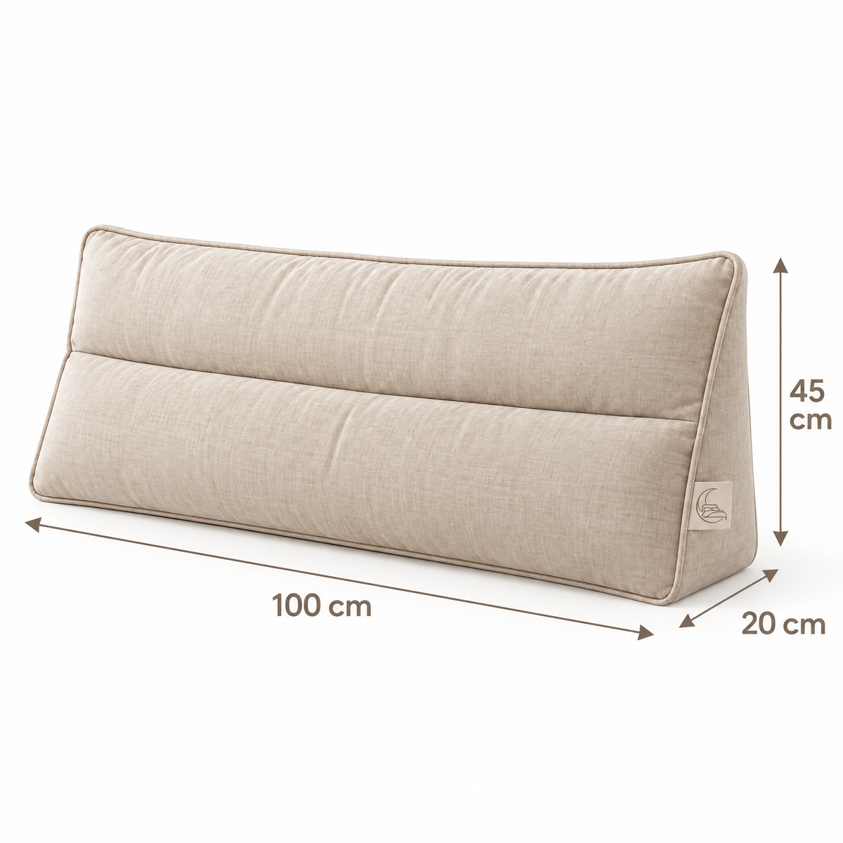 Velmoraeqw™ DreamRest Bed Headboard Pillow – Full-Length Triangular Backrest Cushion with Dual-Zone Support