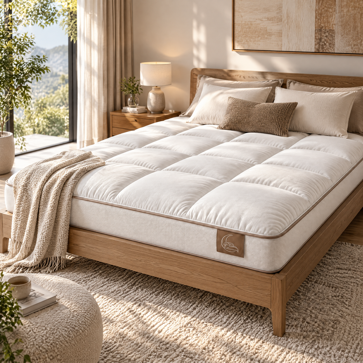Velmoraeqw™ CloudRise Plush Mattress Topper – Extra-Thick Quilted Pillow-Top Bed Pad with Deep Cushioning